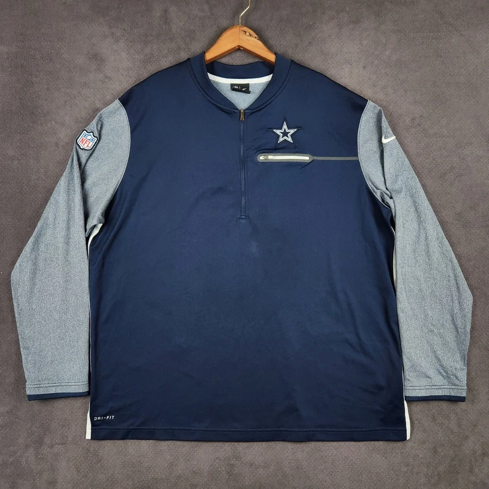 Dallas Cowboys Nike Half-Zip Pullover Mens XXL Coaches Sideline Performance